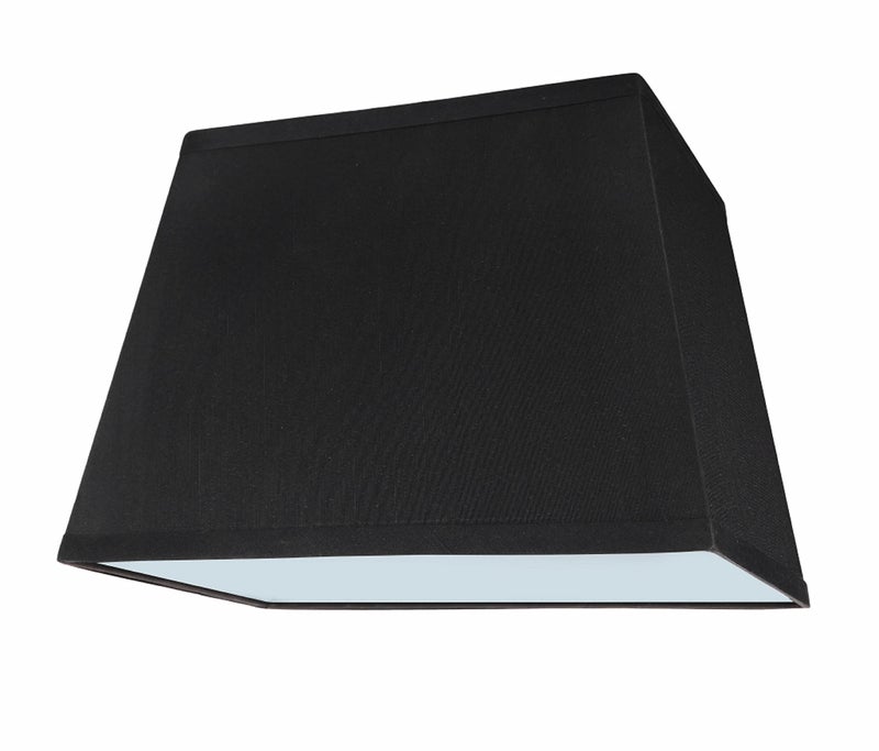Aspen Creative 36121 Transitional Rectangle Hardback Shape Spider Construction Lamp Shade in Black, 14 1/2" wide, Top:(8" + 11") Bottom:(9 1/2" + 14 1/2") x Height: 10" - Image 3